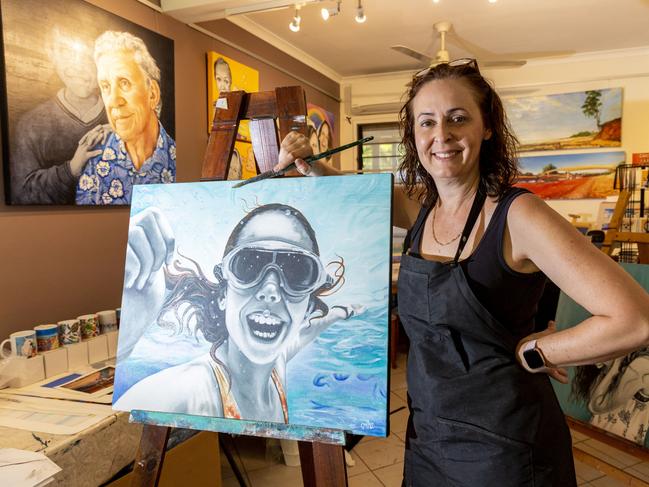 Catherine Miles displayed her work at this year’s Darwin Festival. Picture: Floss Adams.