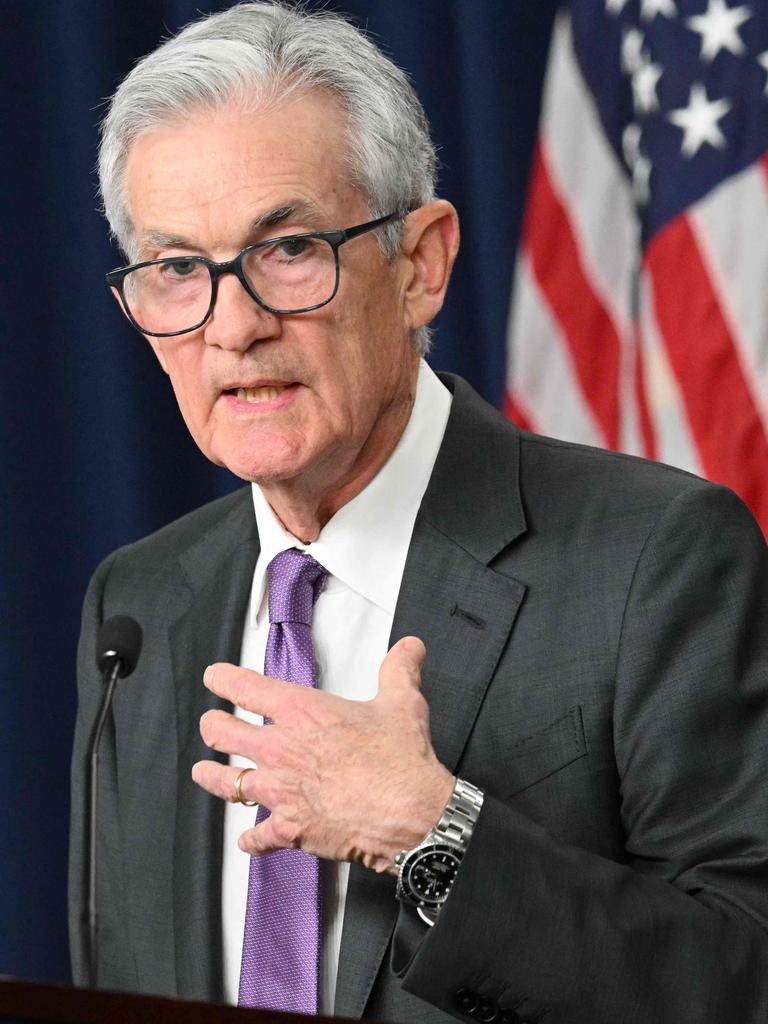 US Federal Reserve chairman Jerome Powell. Picture: AFP