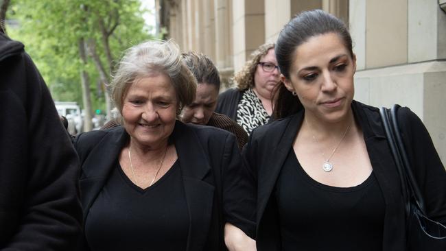 Vanessa Amorosi’s mother Joyleen Robinson, arrives at the Supreme Court with other family members. Picture: NCA Newswire / Nicki Connolly