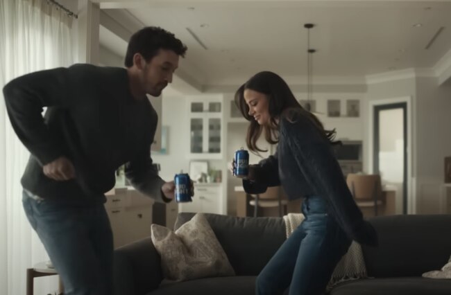 Bud Light 2023 Super Bowl Ad featuring Miles Teller and wife Keleigh Sperry