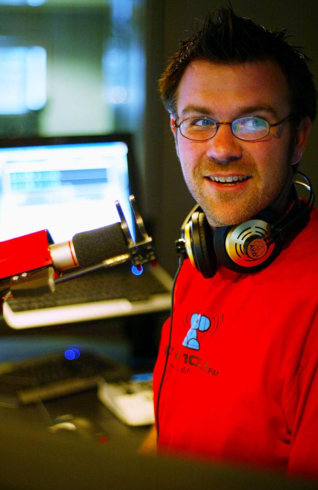 Kip Wightman in the studios of his former station Nova 106.9FM. Picture: Mark Cranitch