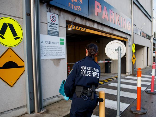 Police investigating the crime scene on Wednesday. Picture: NCA NewsWire / Nikki Short