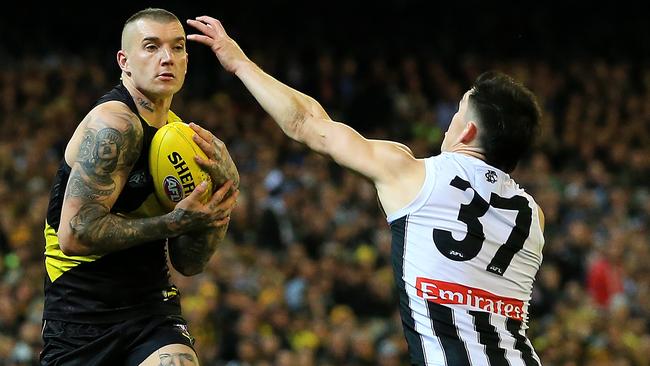 Dustin Martin had no impact against the Magpies. Picture: Mark Stewart