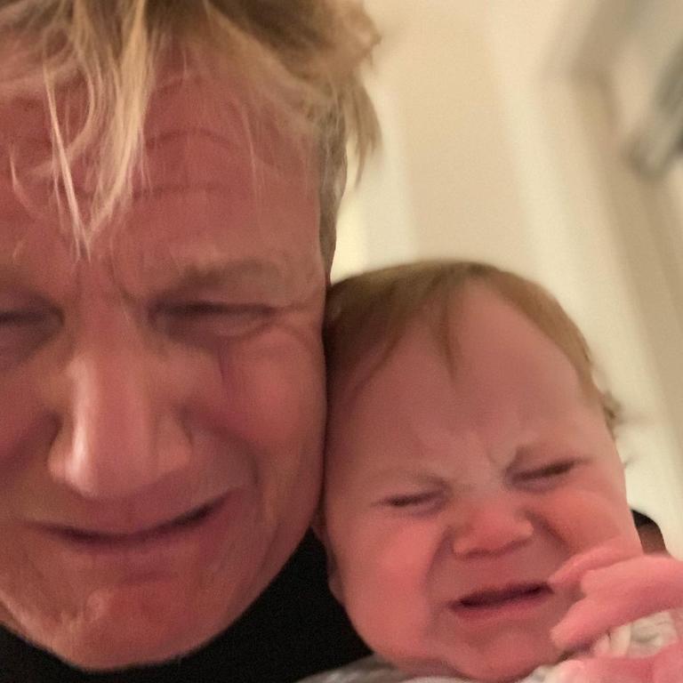 Either way, Gordon makes light of his crying baby situation. Picture: gordonramsay/Instagram