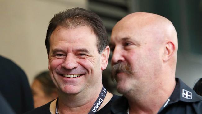 John Setka and his deputy Shaun Reardon arrive at the Melbourne magistrates court, 2018. Picture: Aaron Francis