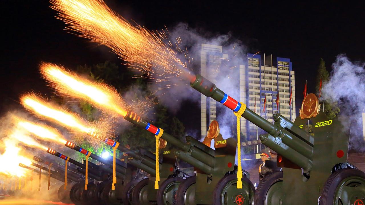 The dictatorship paraded its latest weapons. Picture: KCNA VIA KNS/AFP.