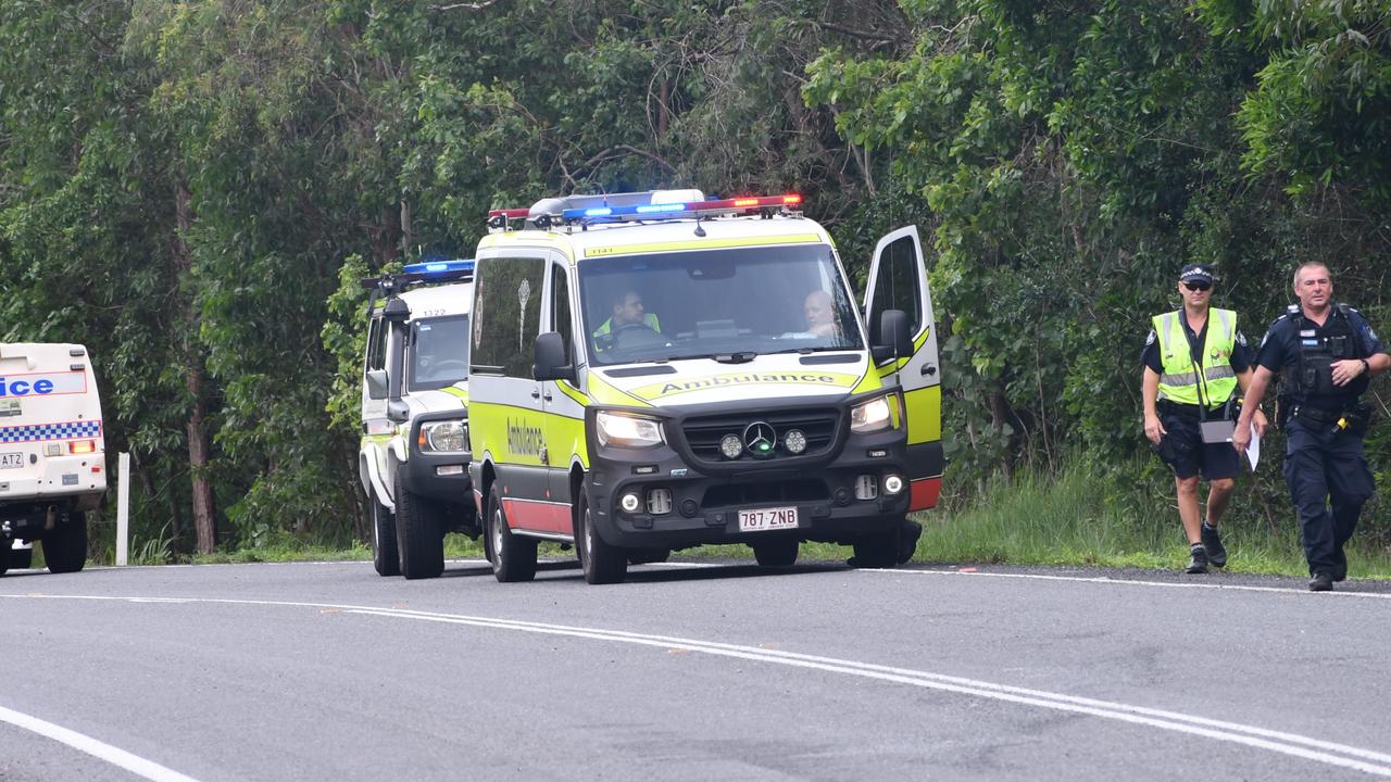 Two people have died after a serious single-vehicle rollover on the Bruce Highway north of Ingham. Picture: Cameron Bates