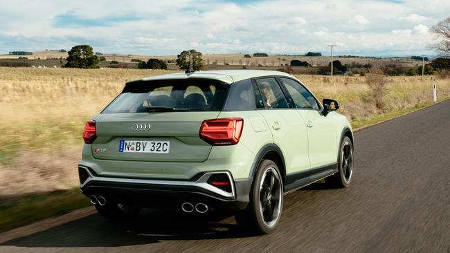 Quad exhausts are a pointer to the extra firepower under the Audi SQ2 bonnet.