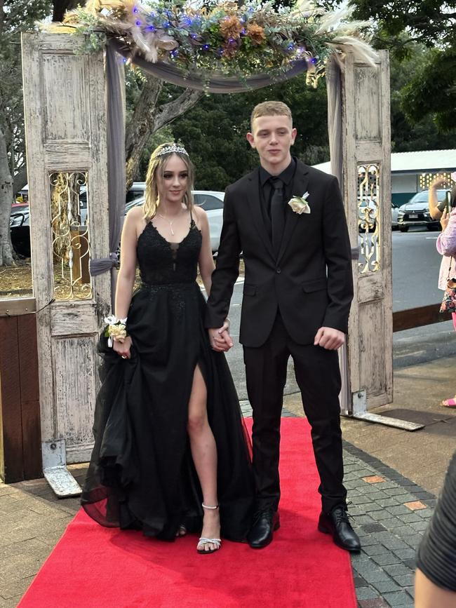 Students arrive at the Hervey Bay State High School formal.