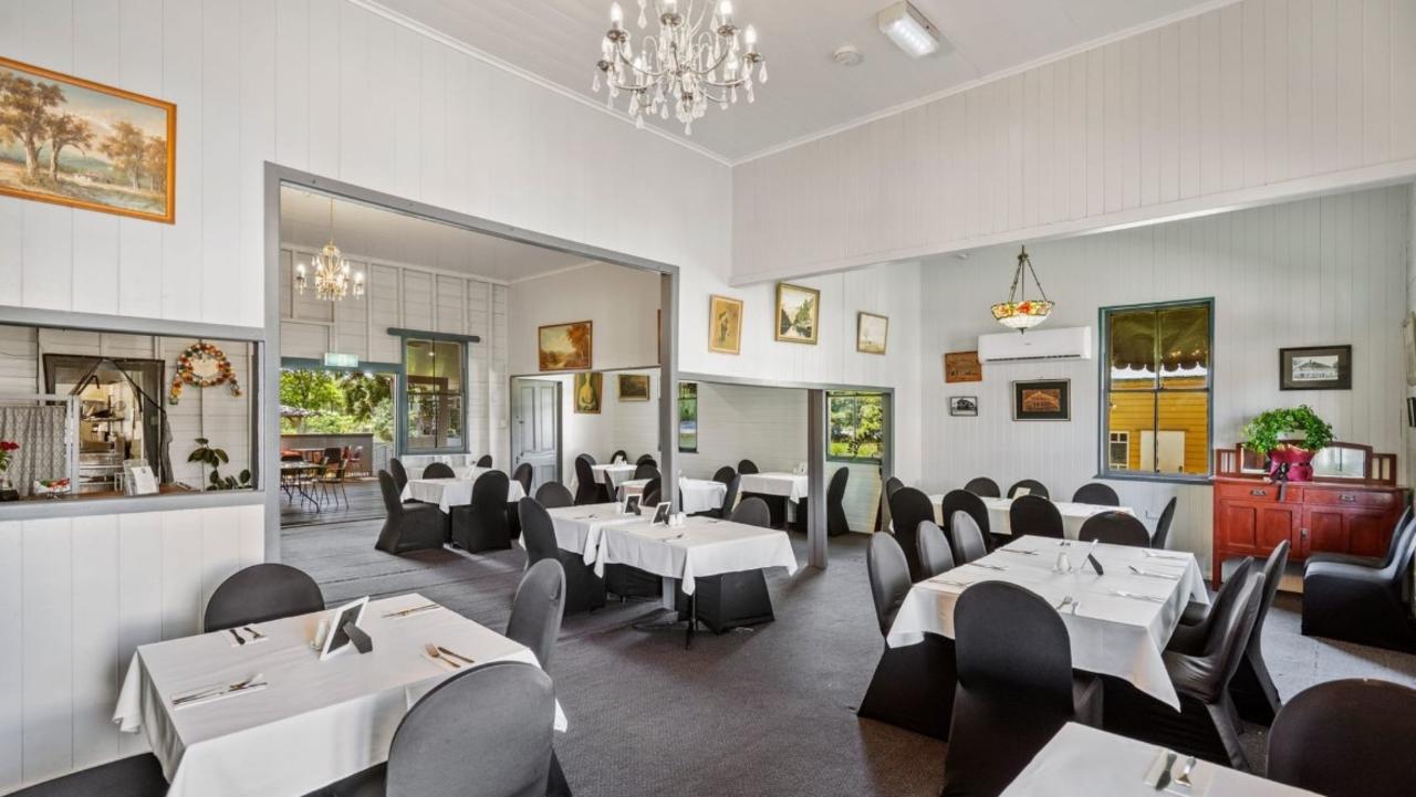 The elegant dining room reflects the building’s majestic history. Pictures: Ray White