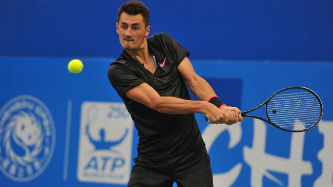 Bernard Tomic will have to fight for an Australian Open wildcard. Picture: AFP Photo