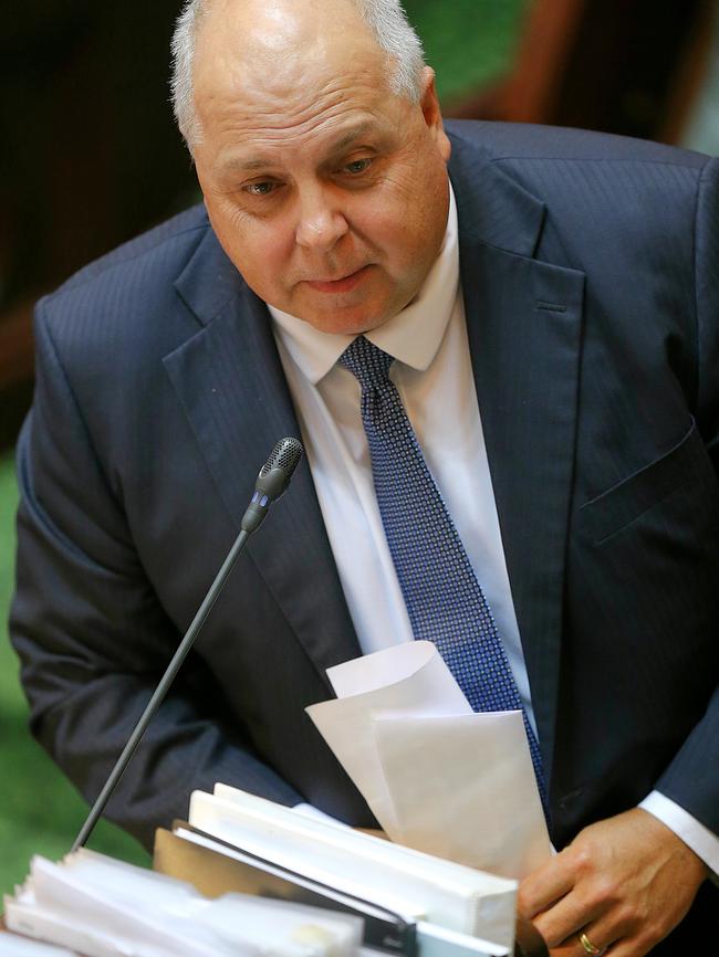 Treasurer Tim Pallas during Question Time. Picture: Tim Carrafa