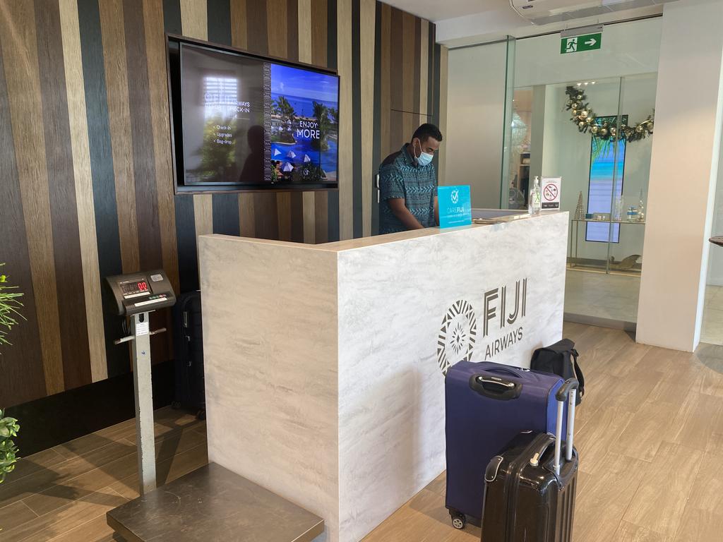 The check-in desk at Sofitel Fiji. Picture: news.com.au