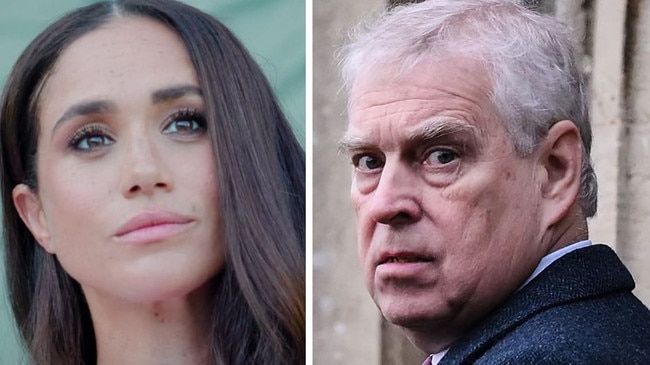 Meghan Markle and Prince Andrew. Picture: Supplied