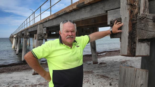 Tumby Bay District Council Mayor at Port Neil Jetty. Picture: Picture Dean Martin