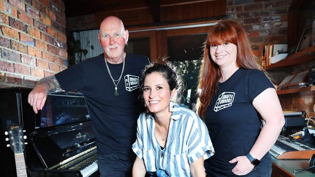 Missy Higgins, centre, with Howard Freeman and Kait Hall. Picture: Rebecca Michael