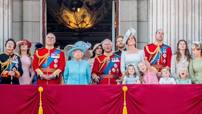 The royal family celebrate Trooping the Colour 2018, marking the Queen's 92nd birthday. Picture: Mega