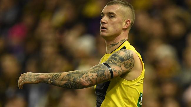 Dustin Martin had a quiet game against St Kilda.