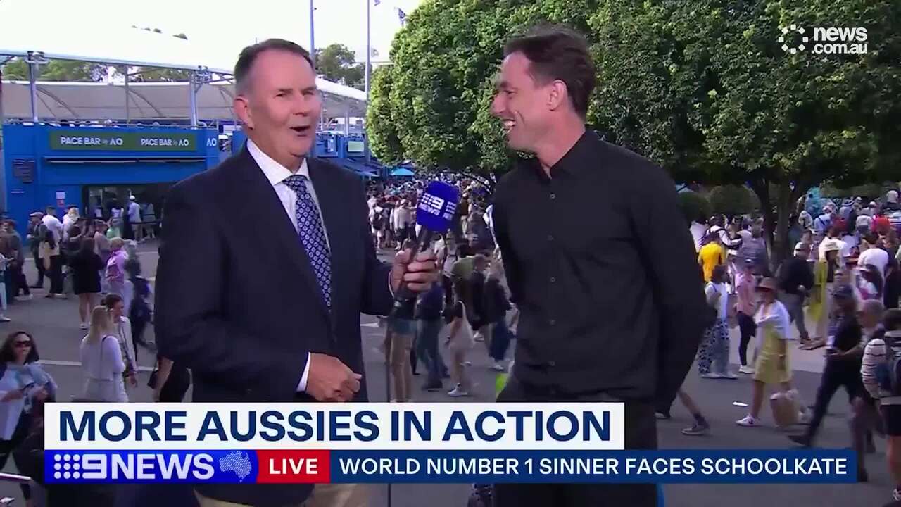 Channel 9 presenters in most awkward moment of Aussie Open