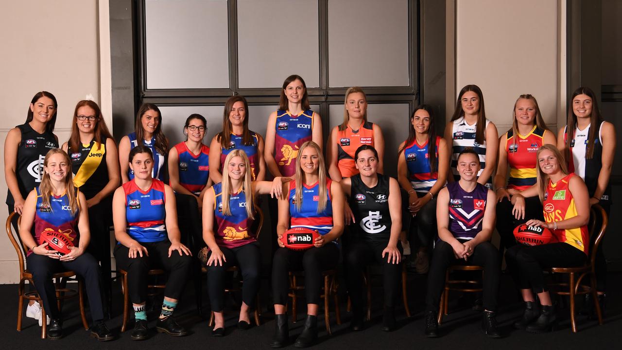 Round One selections in the the 2019 NAB AFL Womens Draft. Photo: Julian Smith