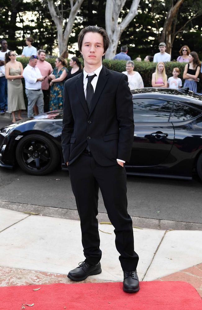 Alexander Sapiecha at Centenary Heights State High School formal. Picture; Patrick Woods.