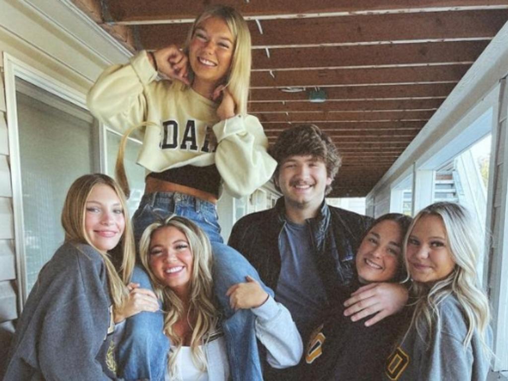 Slain University of Idaho students Ethan Chapin, 20, Madison Mogen, 21, Xana Kernodle, 20, and Kaylee Goncalves, 21 with roommates Dylan Mortensen (left) and Bethany Funke (right). Picture: Instagram