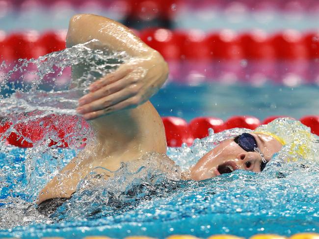 Australia's Cate Campbell set another Olympic Record in the women's 100m Freestyle semi-final on day five of the swimming at the Rio 2016 Olympic Games. Picture. Phil Hillyard