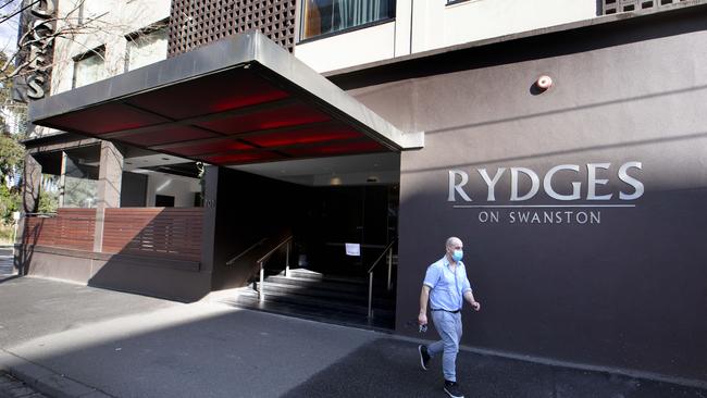 The Rydges hotel in Swanston Street, Melbourne. Picture: David Geraghty