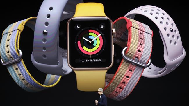 The new Apple Watch. Picture: AP Photo/Marcio Jose Sanchez