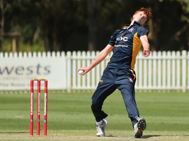 Will Hardy bends his back for Sydney Uni. Photo by Jeremy Ng / Daily Telegraph NewsLocal