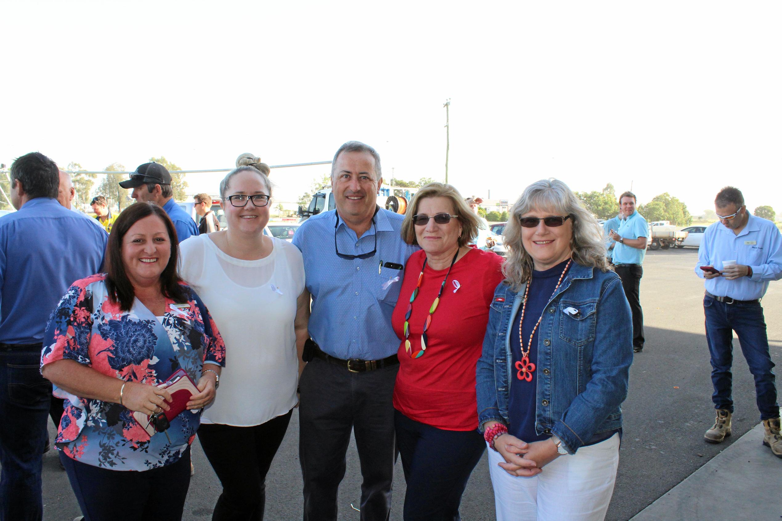 Joanne Sutton, Genevieve Hanson, David Kucks, Lyn Fletcher, Susanne Santsingh. Picture: Shannon Hardy