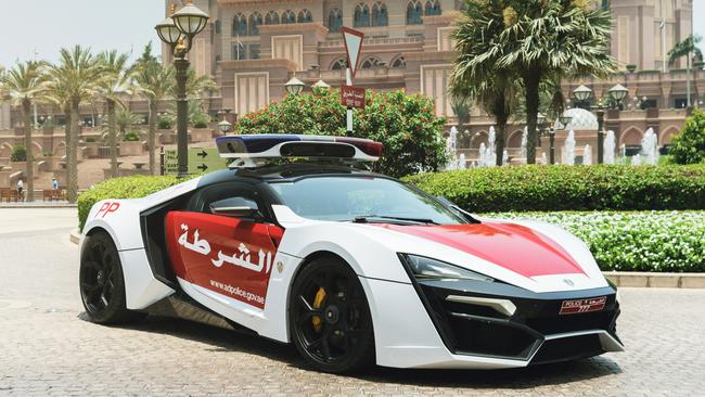A Lykan Hypersport used by the Abu Dhabi police