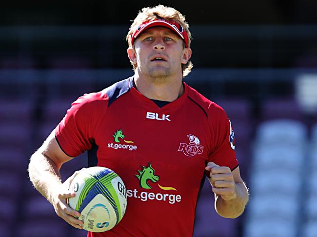 Lachie Turner at Reds Rugby training at Ballymore. Pic Annette Dew