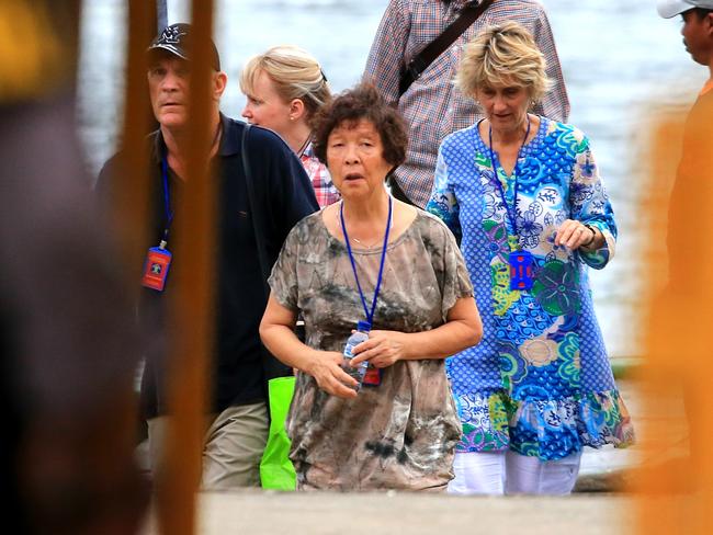 Andrew Chan’s mother Helen returns after visiting her son on Nusakambangan after the 72 hour execution notice was given. Picture: Adam Taylor.