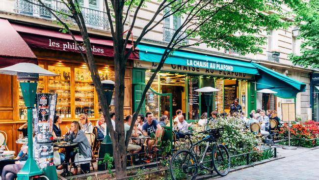 The famous bistros of Paris.