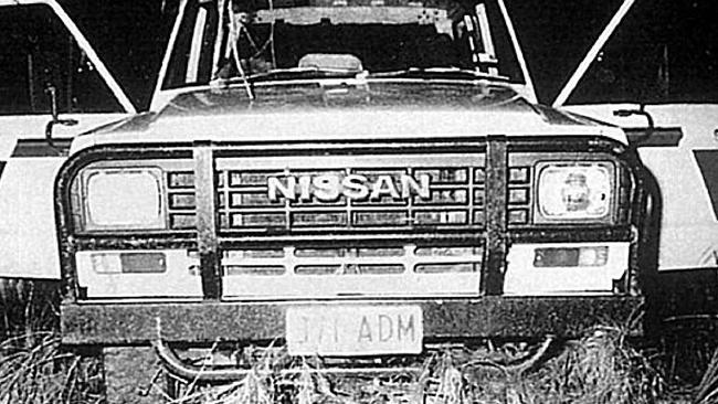 The vehicle in which the bodies of /1991 victims Vicki Arnold and Julie-Anne Leahy were found. Budgetary considerations at the time ruled out a forensic examination of the scene.