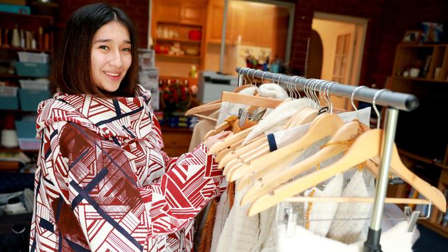 Fashion designer Susan Tovar at her West Ryde studio. Picture: Angelo Velardo