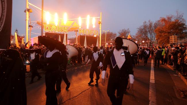 Dark Mofo’s Ogoh-Ogoh parade travels towards Dark Park for the festival’s fiery finish.