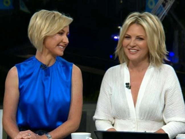 Channel Nine Today Show hosts Deb Knight and Georgie Gardner on their first day. 