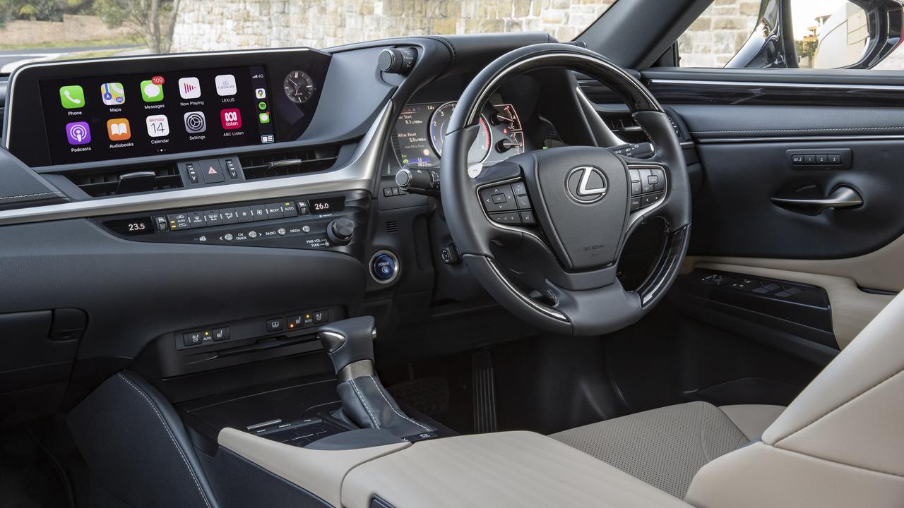 Inside is typical Lexus class and sophistication.