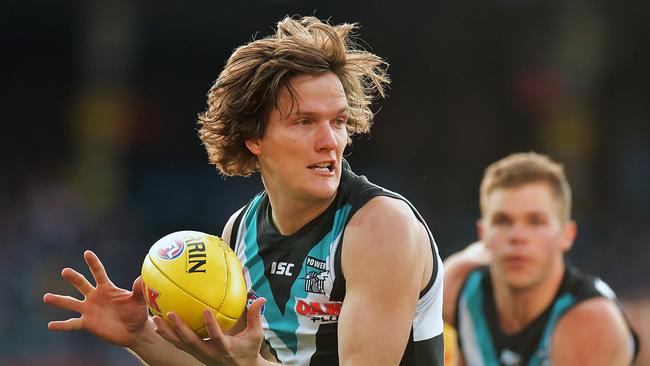 Port Adelaide’s Jared Polec is another Kangaroos target. Picture: Getty Images