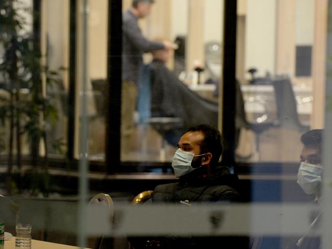 Security guards at the Stamford Hotel, Melbourne. Picture: NCA NewsWire / Andrew Henshaw