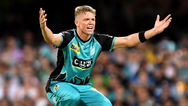 Heat debutant Jack Prestwidge appeals on Thursday night. Picture: Getty Images 