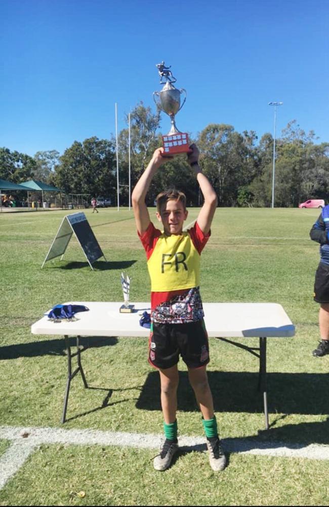 Emu Park under-12 captain Carter Welfare. He is now a Dolphin.