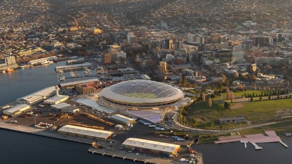 Hobart's proposed AFL stadium at Macquarie Point. Picture: Macquarie Point Development Corporation