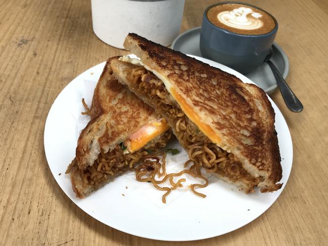 Dutch Smuggler’s Mi Goreng toastie. Picture: Jenifer Jagielski