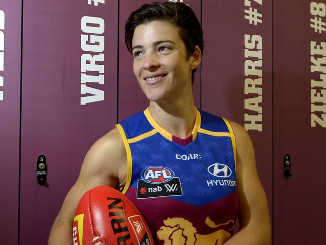 Yeronga girl Sam Virgo playing a major role in Brisbane Lions journey to the inaugural AFLW grand final on Saturday. Picture: Bradley Cooper