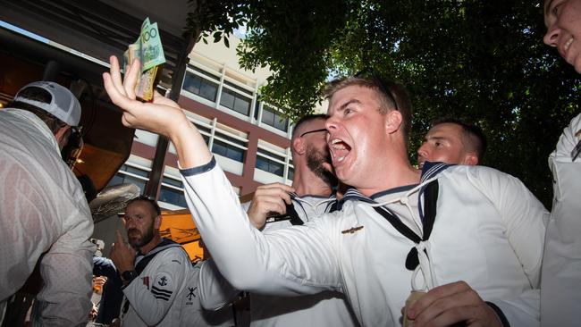 ADF personnel crowd into Darwin pubs to celebrate Anzac Day. Picture: Pema Tamang Pakhrin