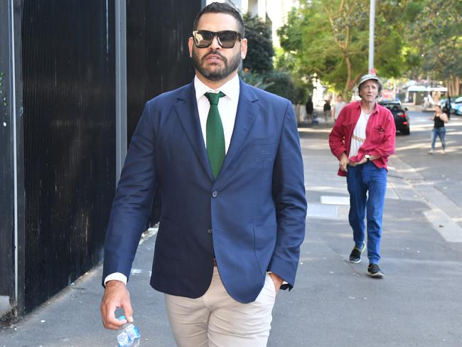 South Sydney Rabbitohs captain Greg Inglis just before announcing his retirement. Picture: Dean Lewins