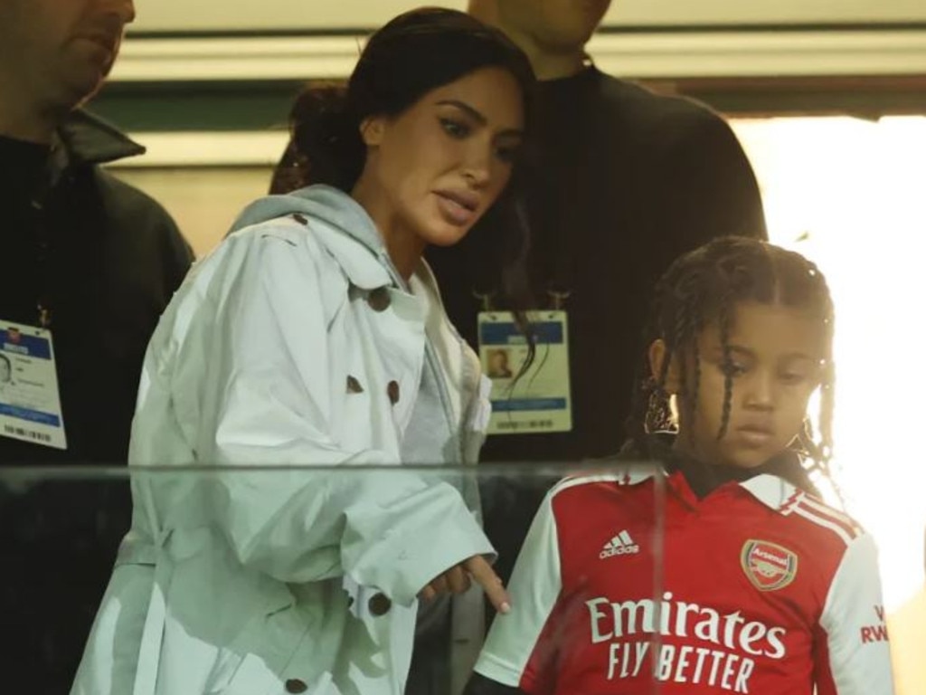 Kim Kardashian attending an Arsenal game last season. Photo: Richard Pelham/The Sun